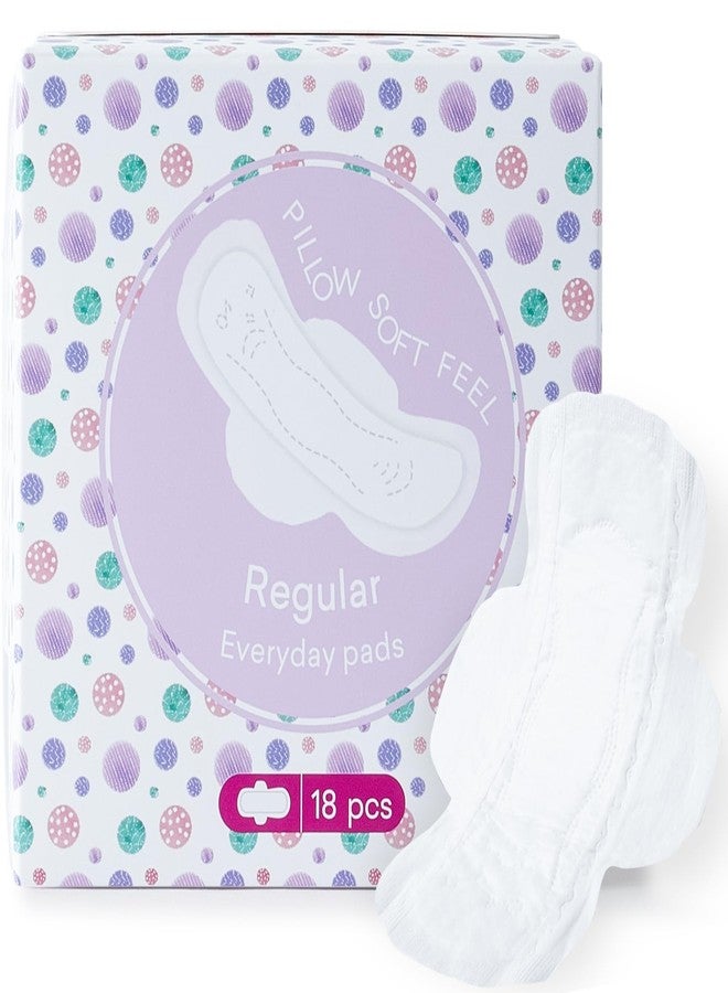 PurComfy Teens Period Pads with Wings for Tweens, Organic Cotton Sanitary Pads for Teen Girls 9-14, Teen Regular, 18 CT - Image 1